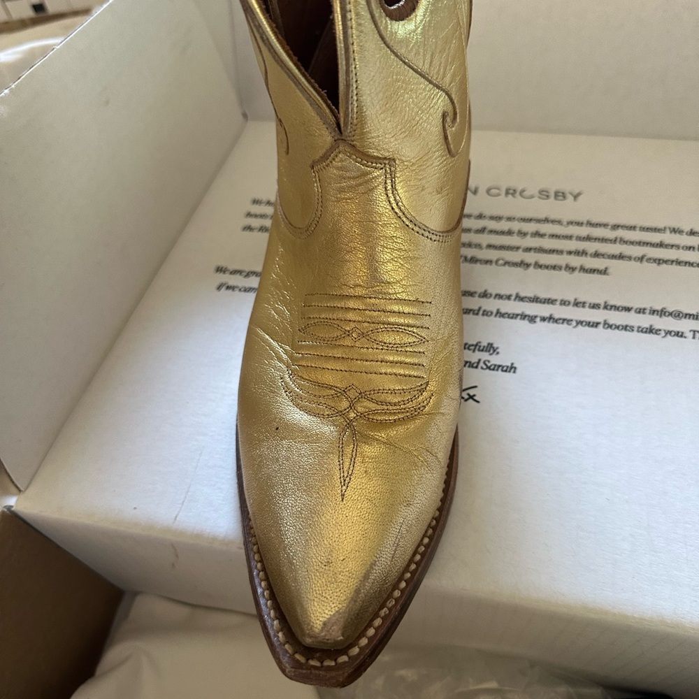 Miron Crosby Gold shorties Boots - Picture 2 of 8